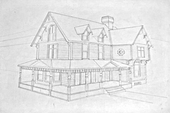 House Perspective Drawing