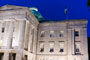 North Carolina Capitol, Dusk with Dome and Flag